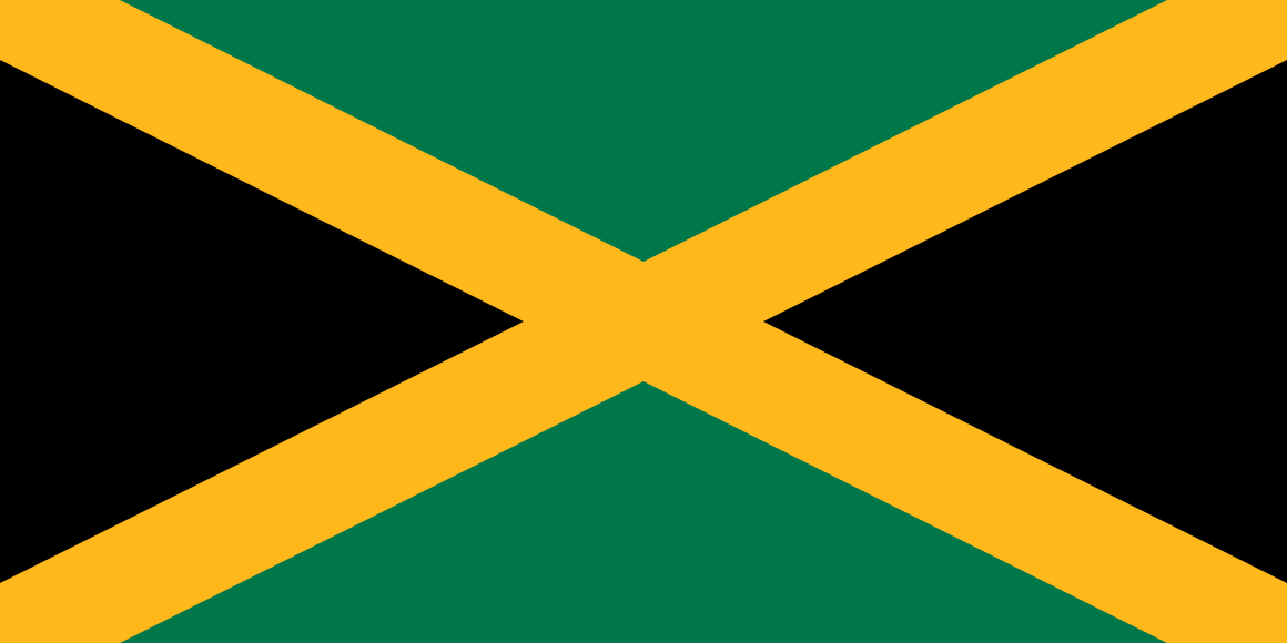 Drapeau De La Jamaique Vert Jaune Rouge Jamaïque | Drapeaux des pays