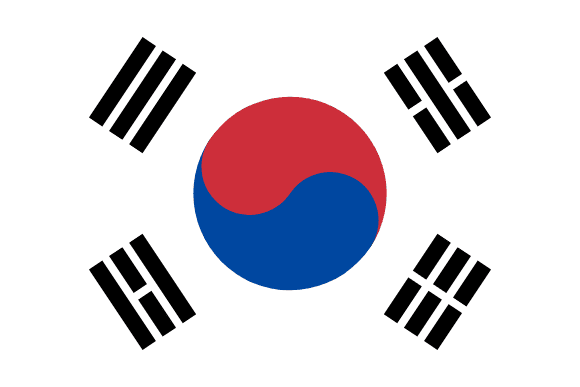 Resultado de imagen para bandera de corea del sur